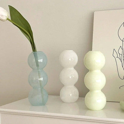 Bubble Glass Flower Vase