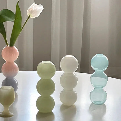 Bubble Glass Flower Vase