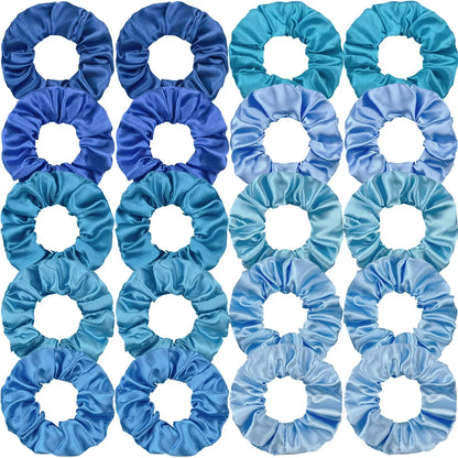 Blue Elastic Hair Band Scrunchies